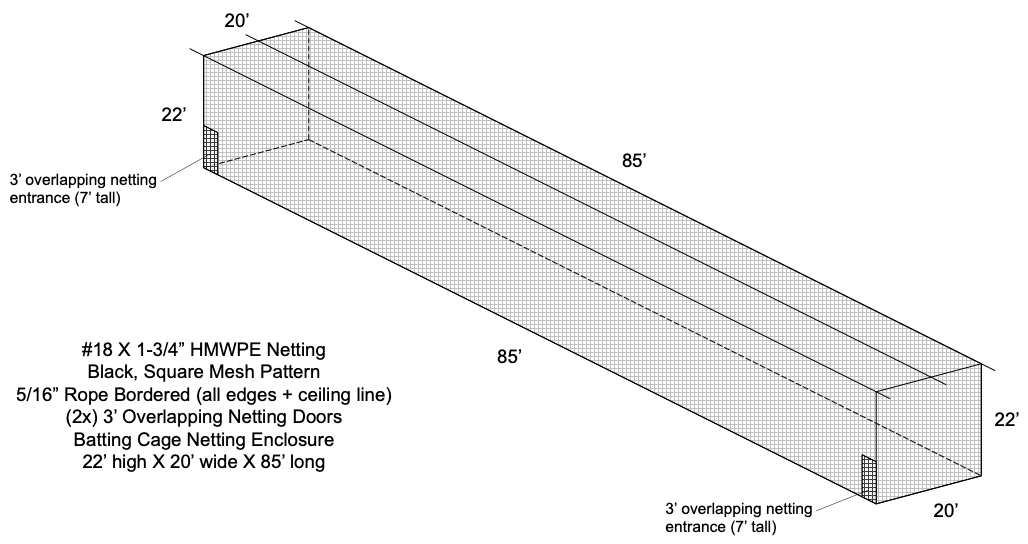 Professional Batting Cage Nets and HighStrength Custom Baseball
