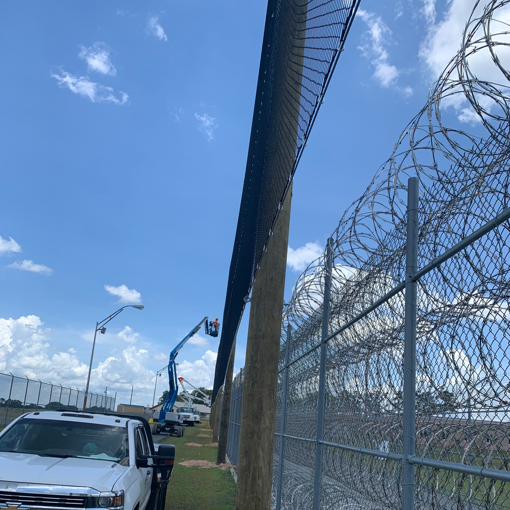 Barrier Netting Installed at Correctional Facility Location