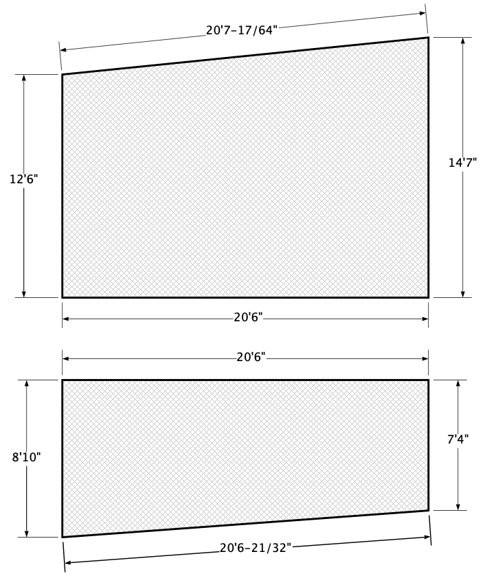 Custom sports barrier netting panels