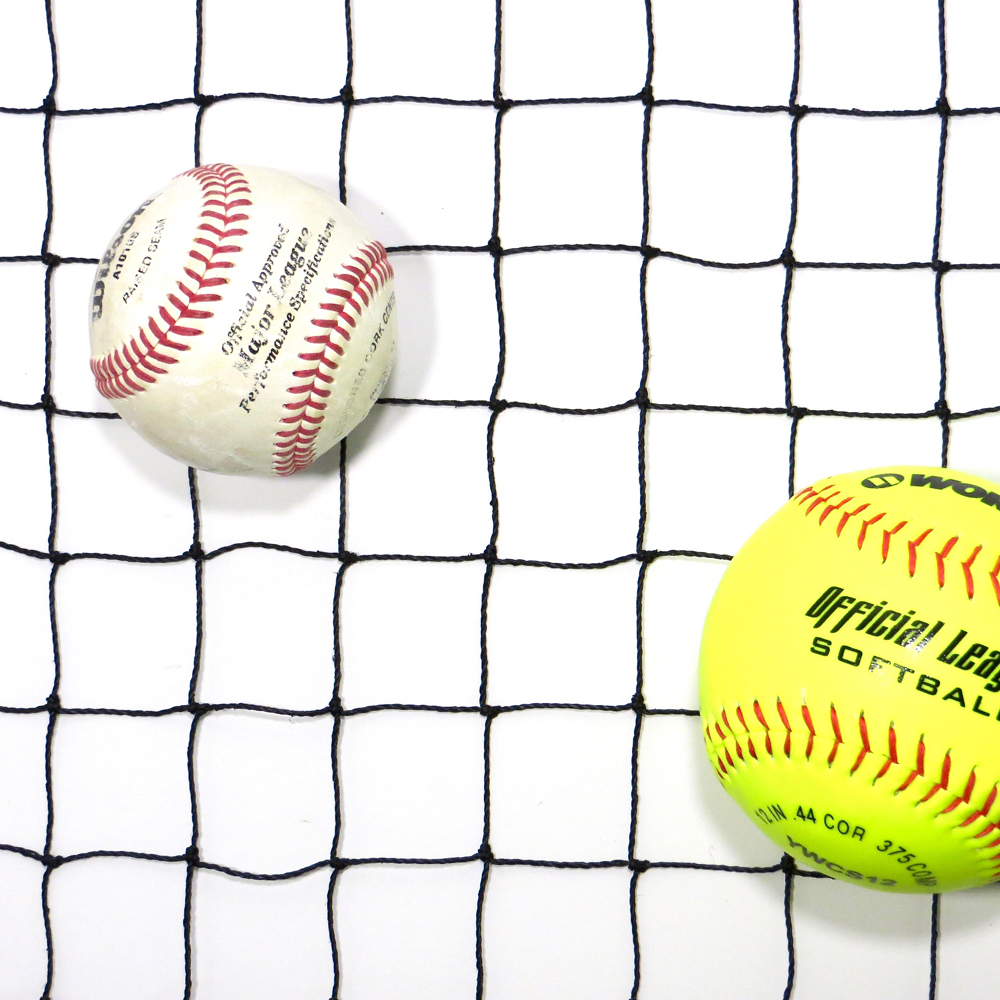 Kevlar netting in a 1-1/2" square mesh size, used as baseball netting and softball netting.