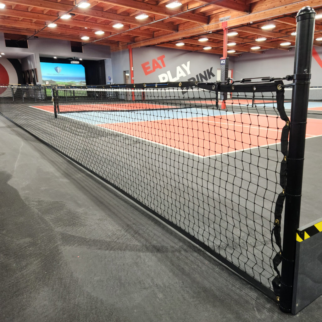 Pickleball barrier nets at Volli Bellingham.