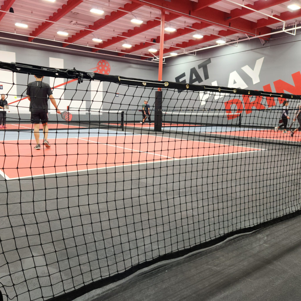 Custom netting and custom nylon pickleball containment nets at Volli Bellingham.