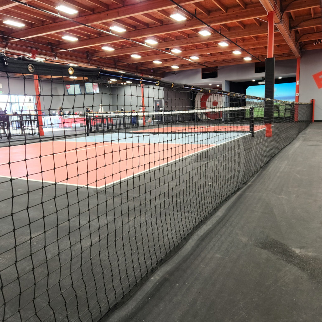 Pickleball court divider nets at Volli Bellingham.