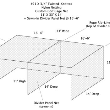 Sport Netting Cage Nets Built to Sizing Needed