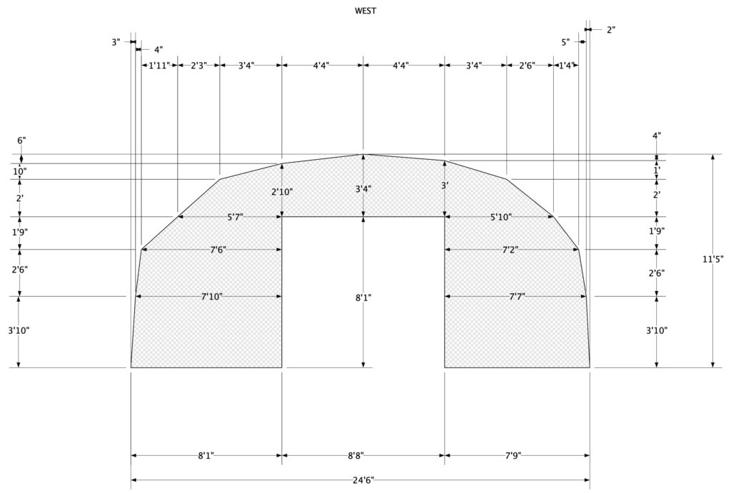 Custom quail pen netting built from nylon mesh.