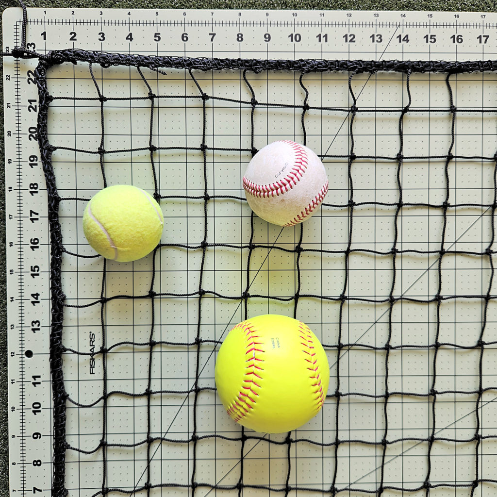 Twisted-Knotted Nylon Netting in a Square Mesh Pattern, with Rope Bordering.