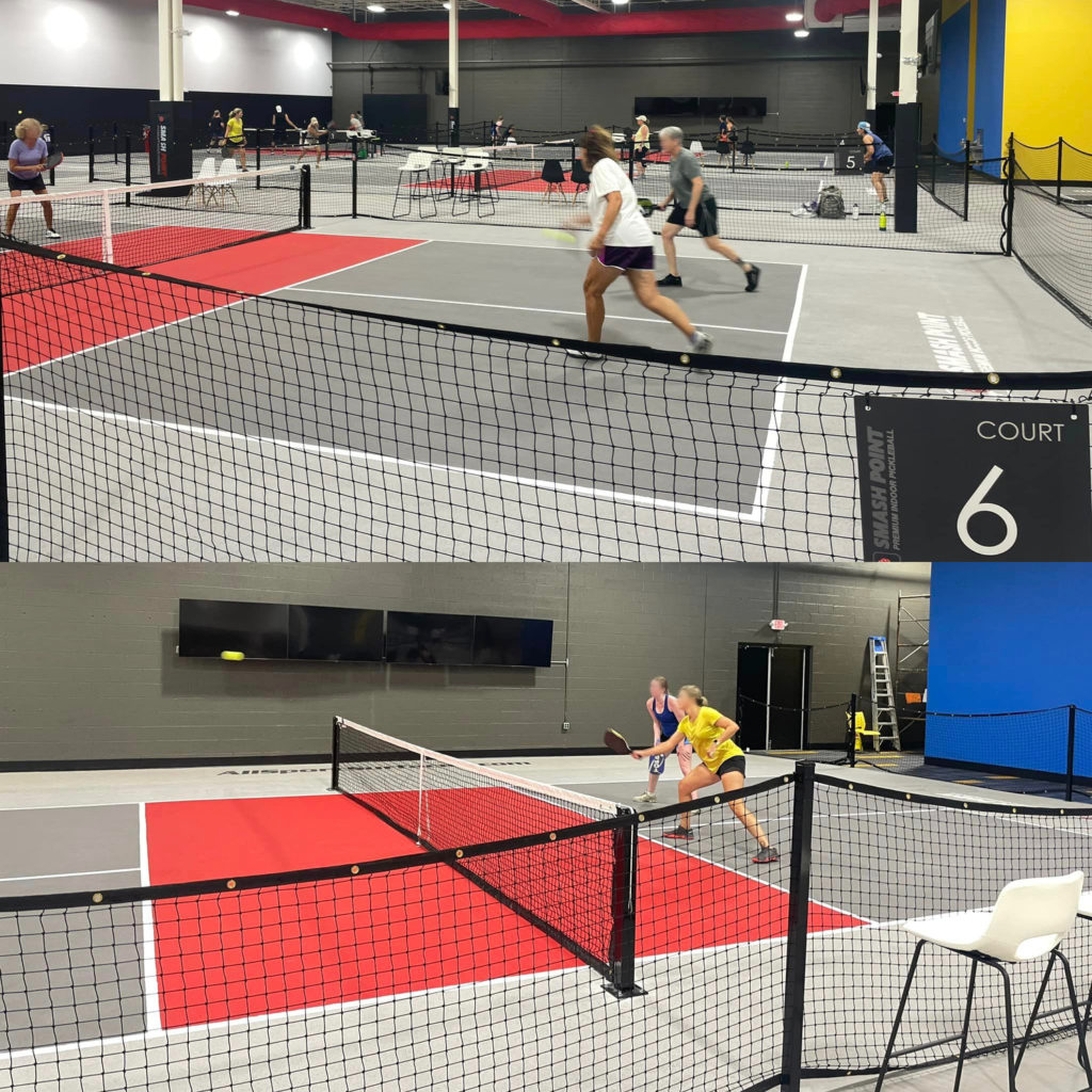 Pickleball court netting at Smash Point