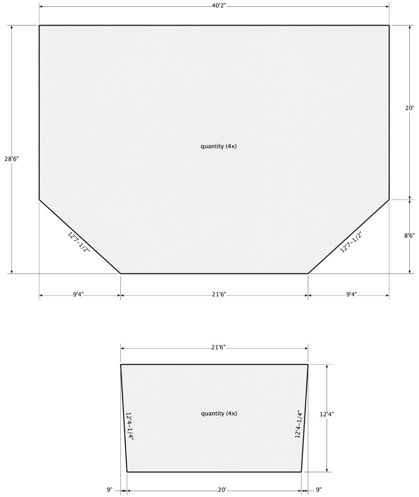 Custom shaped netting for safety and containment needs