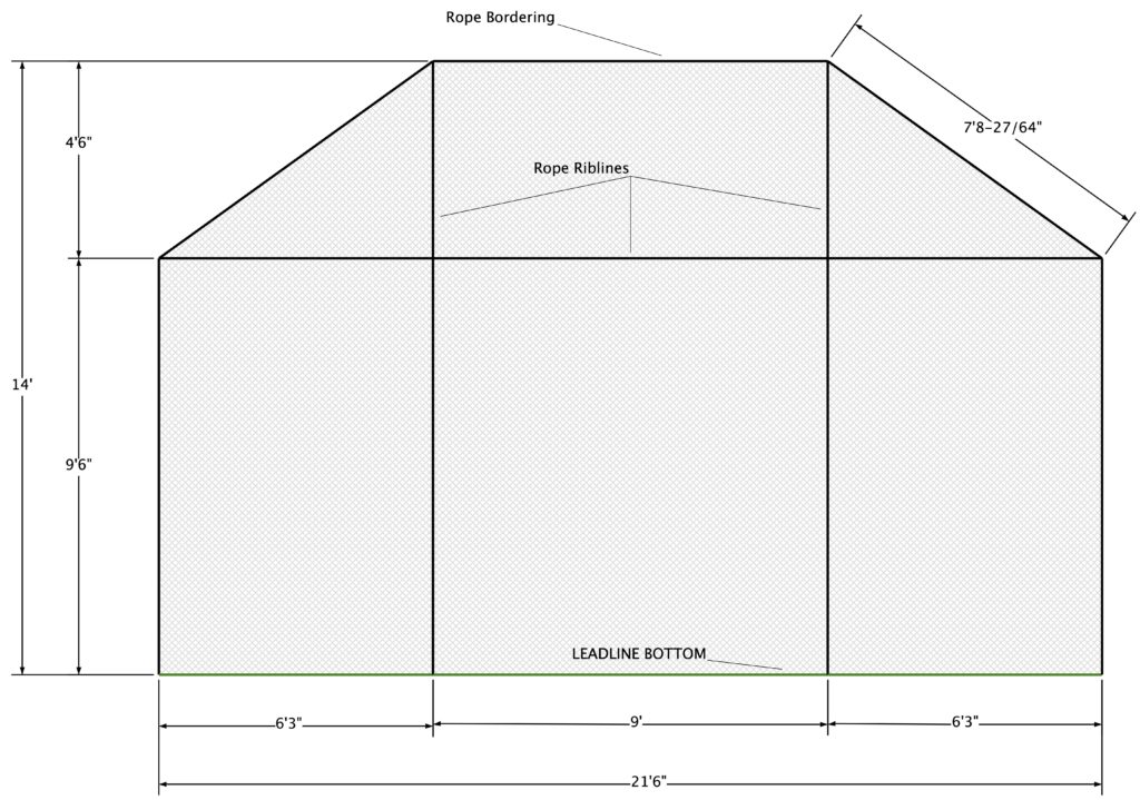 Athletic netting built to-order, with unique rope features.