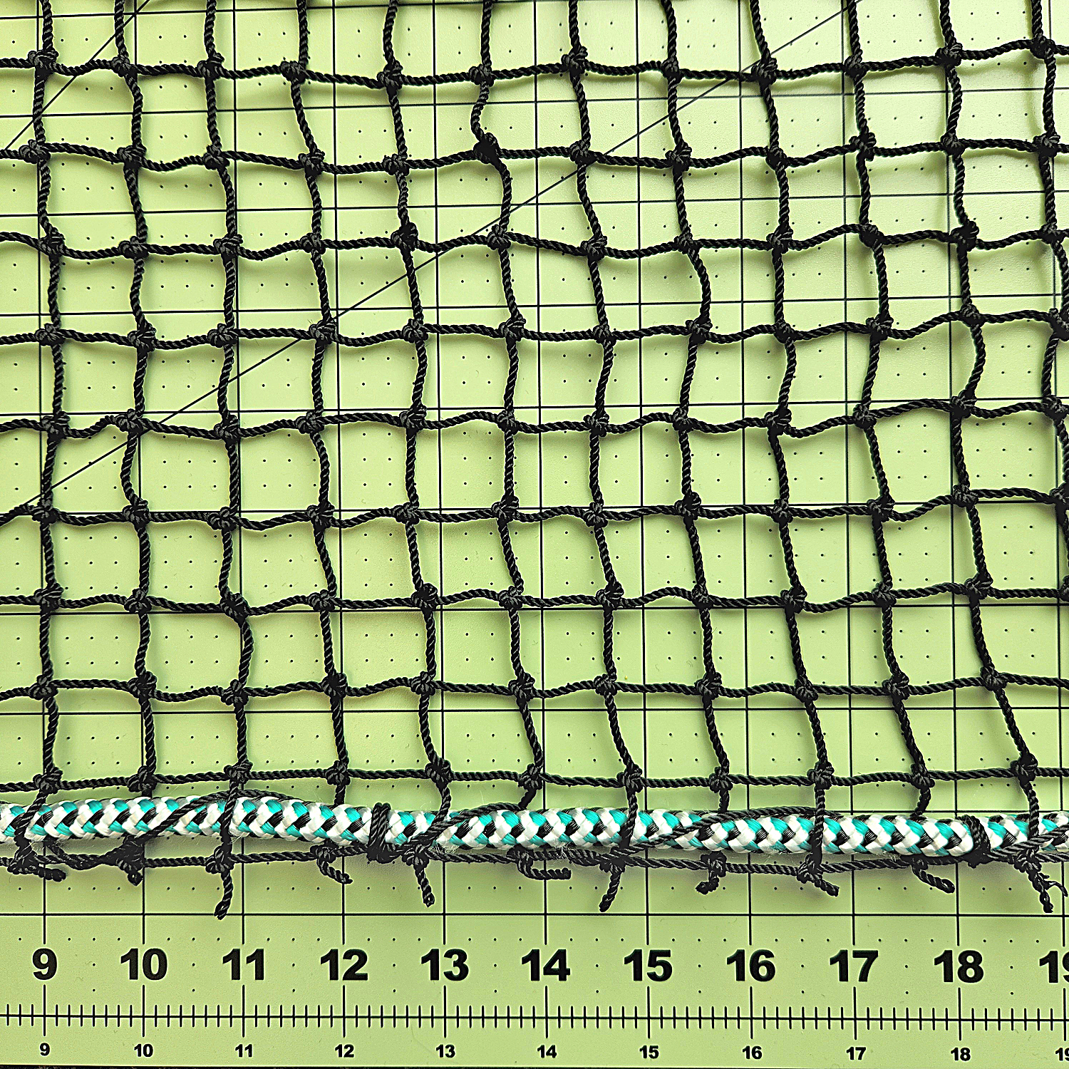 Netting Border Selection - Weighted Rope Bottom Edge - Custom Netting ...