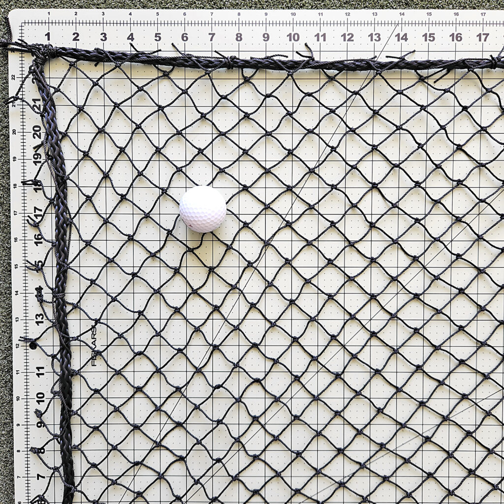 #18 X 1" tarred knotted nylon golf barrier netting