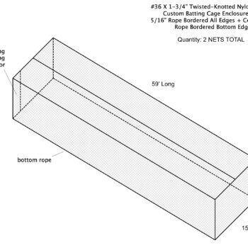 custom baseball netting for cages and stadiums.