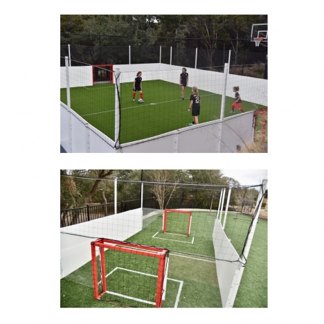 Soccer Impact Backstop Barrier Net White Square 4" Nylon #36 Netting 7' x 5' 
